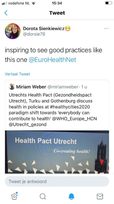 a fbeelding van drie twitterberichten over het Gezondheidspact Utrecht 
